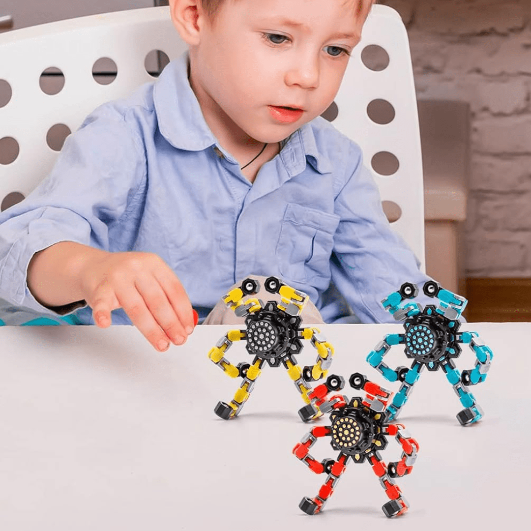Set 4 Fidget Spinner Transformables Antiestrés Juguete Sensorial - Muy Moderna Uruguay