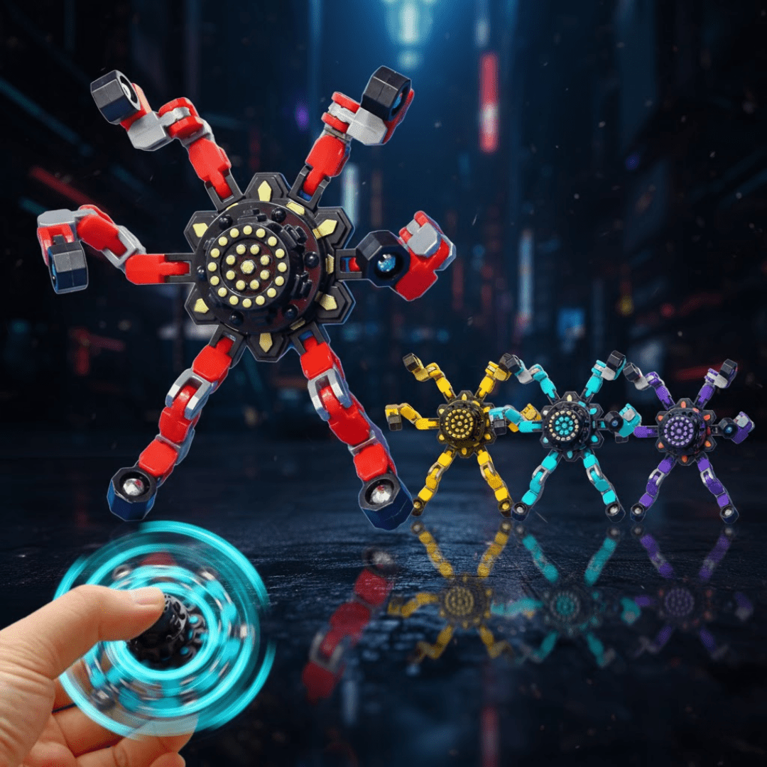 Set 4 Fidget Spinner Transformables Antiestrés Juguete Sensorial - Muy Moderna Uruguay