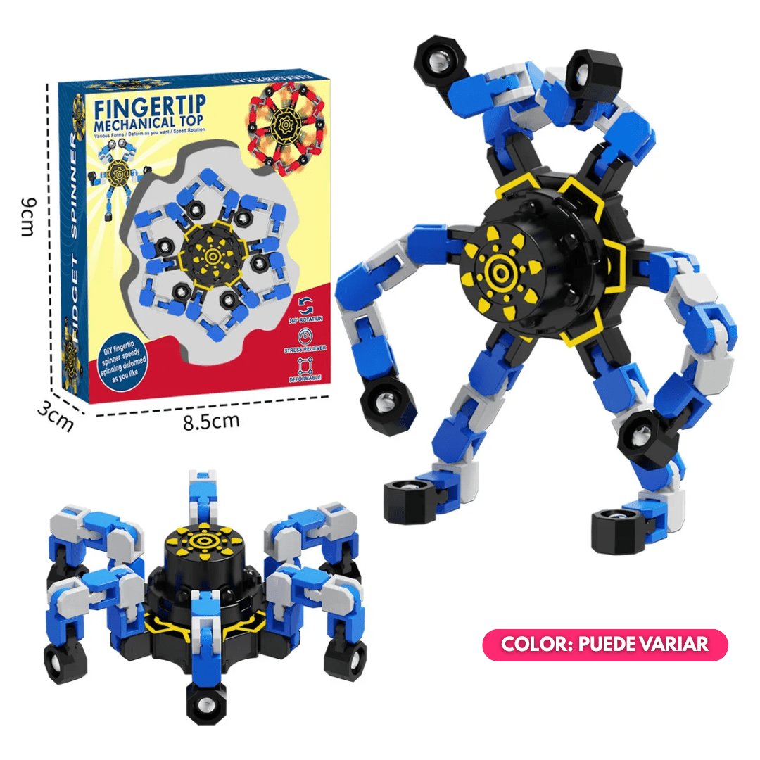Set 4 Fidget Spinner Transformables Antiestrés Juguete Sensorial - Muy Moderna Uruguay