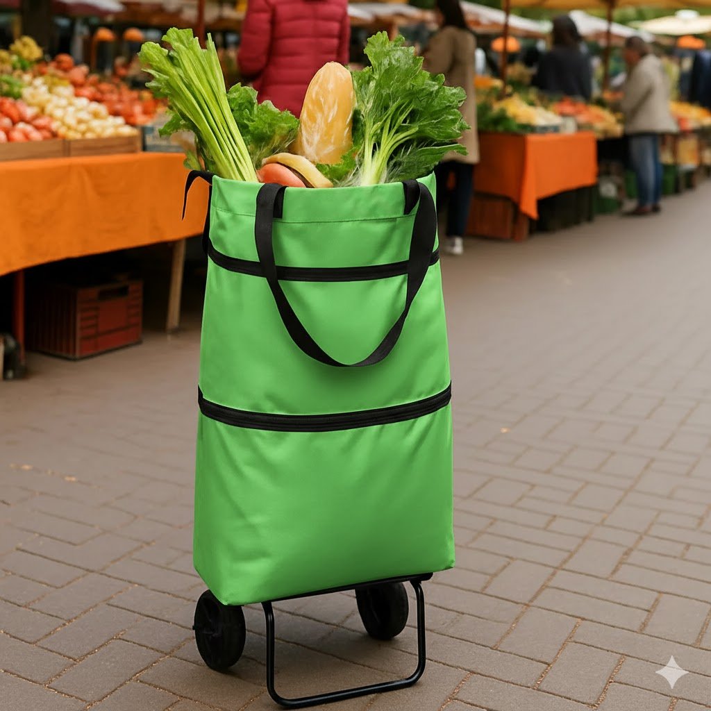 Carrito De Compras Plegable Para Feria y Supermercado - Muy Moderna Uruguay