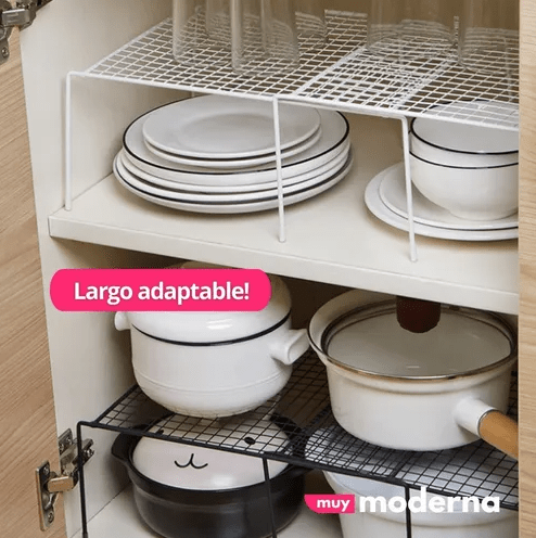 Estante Organizador de Alacena Extensible en Acero - Muy Moderna Uruguay