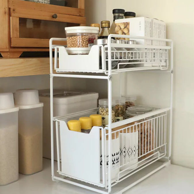 Organizador de Cocina y Baño - ¡Con canastos deslizantes!