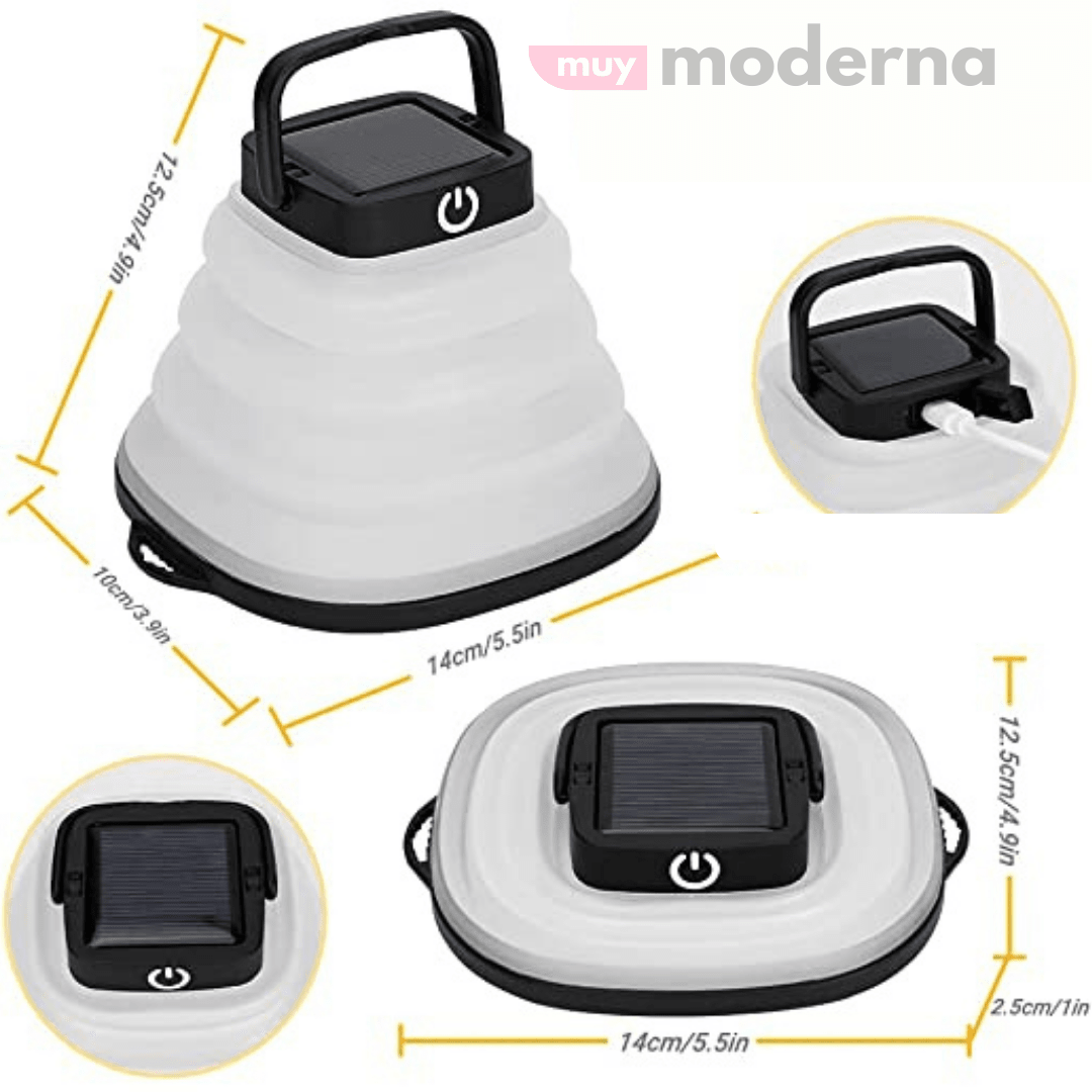 Farol Plegable de Carga Solar - Muy Moderna Uruguay