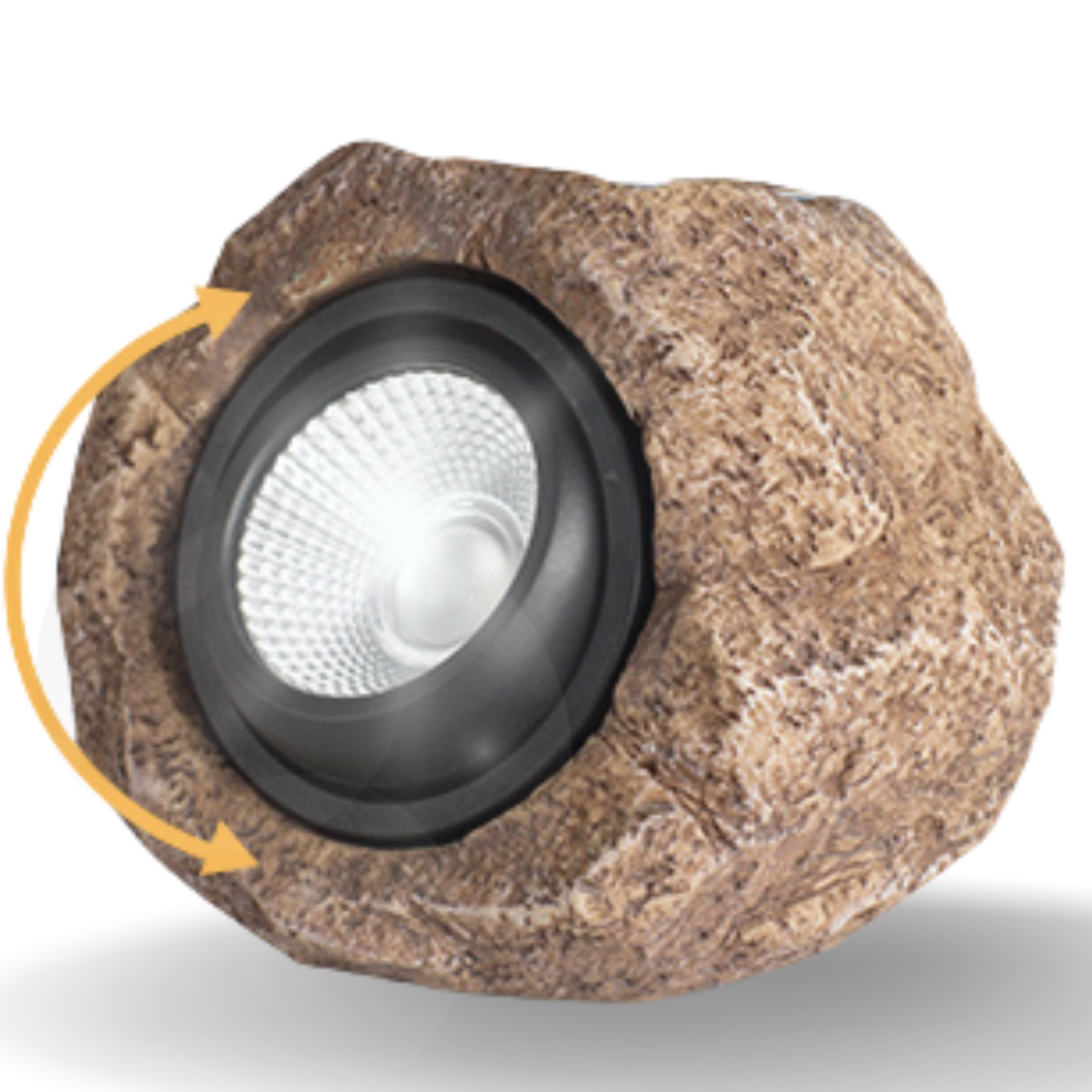 Foco LED tipo Piedra Recargable con el Sol