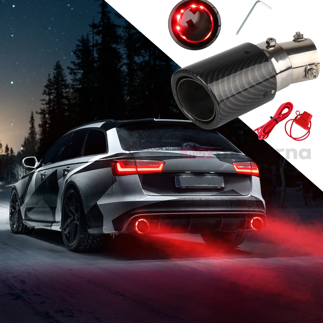 Caño de Escape Ajustable con Luz LED