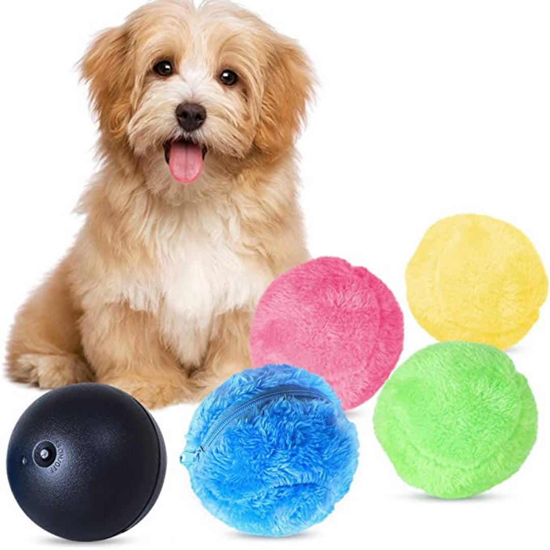 Pelota Robot para Mascotas+ 4 Fundas de Color