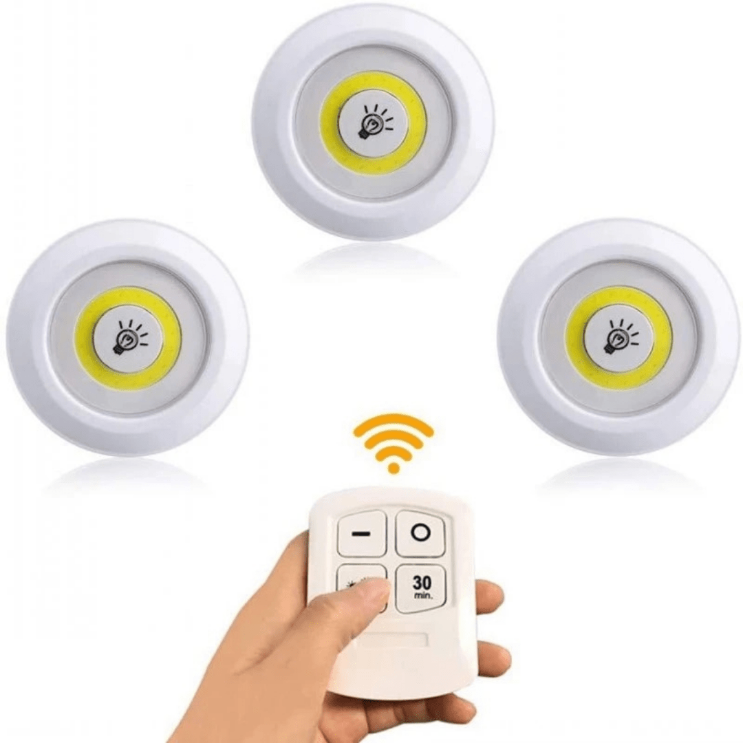 Set de 3 Luces de Emergencia con Control Remoto - Muy Moderna Uruguay