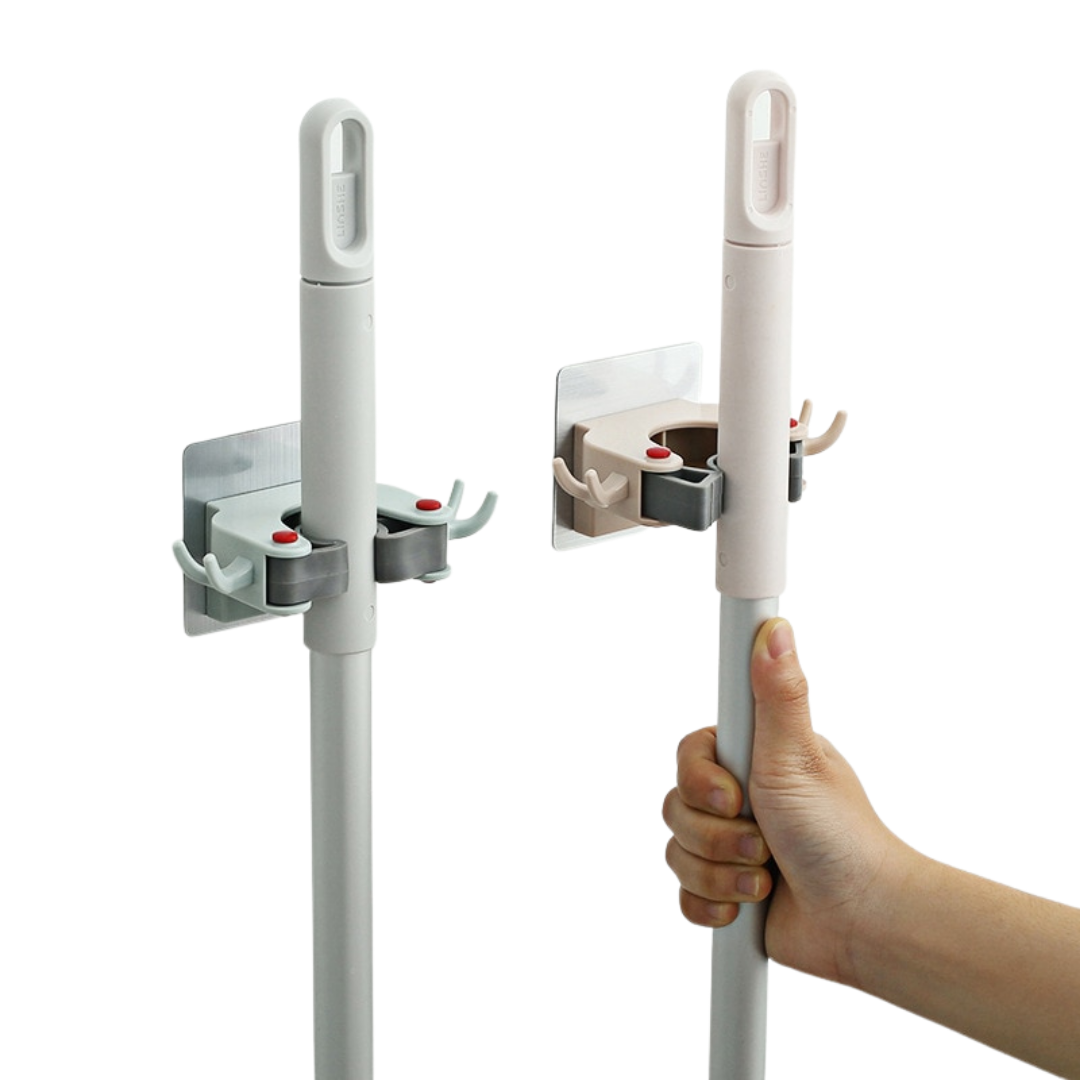 Soporte Adhesivo para Mopas y Escobas