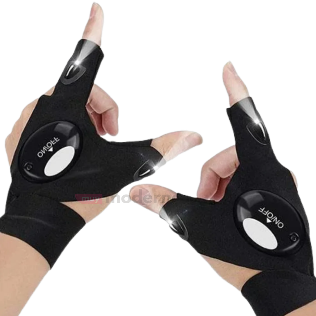 Par de Guantes de Trabajo con Linterna LED