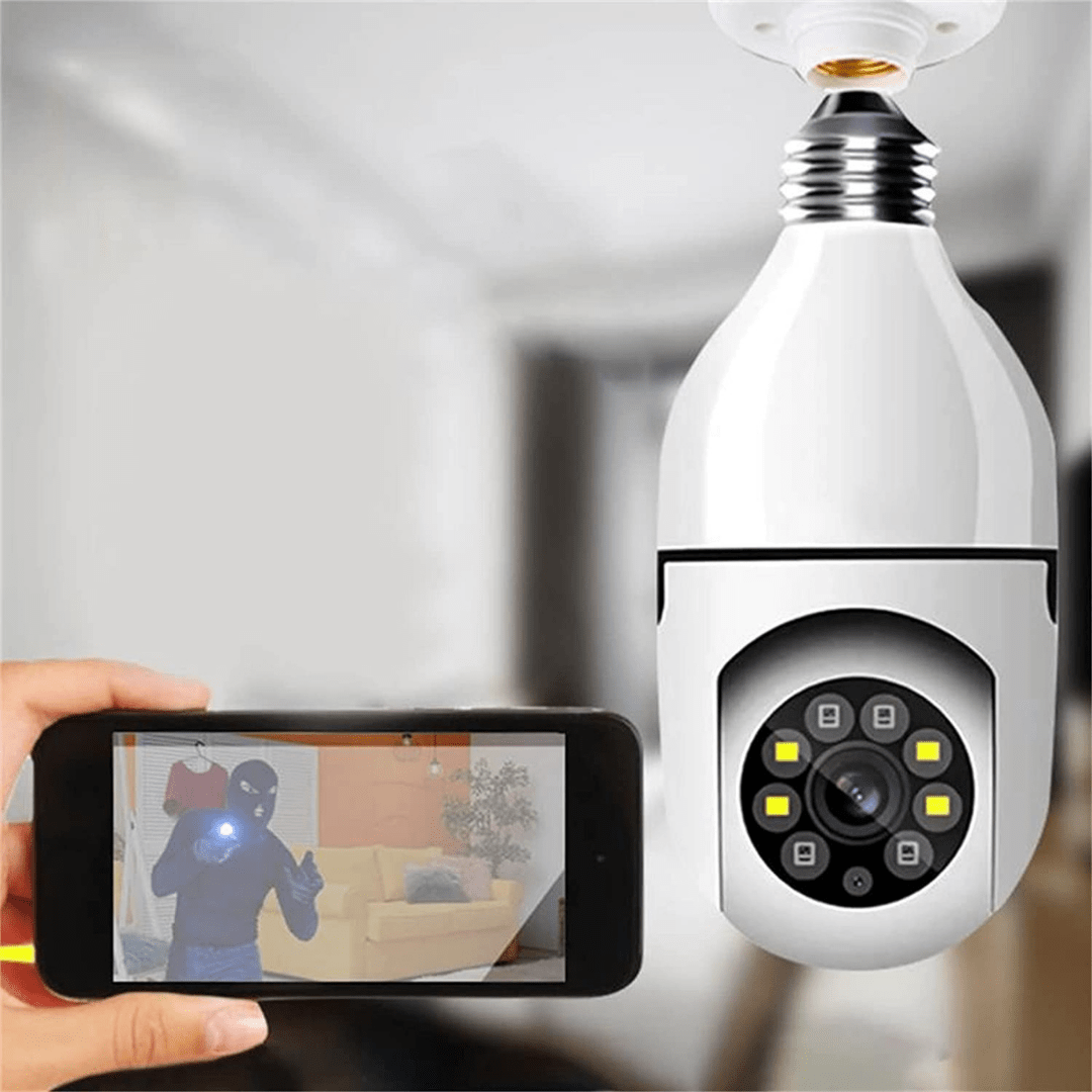 Camara de Seguridad Inteligente Estilo Foco de Luz - Muy Moderna Uruguay