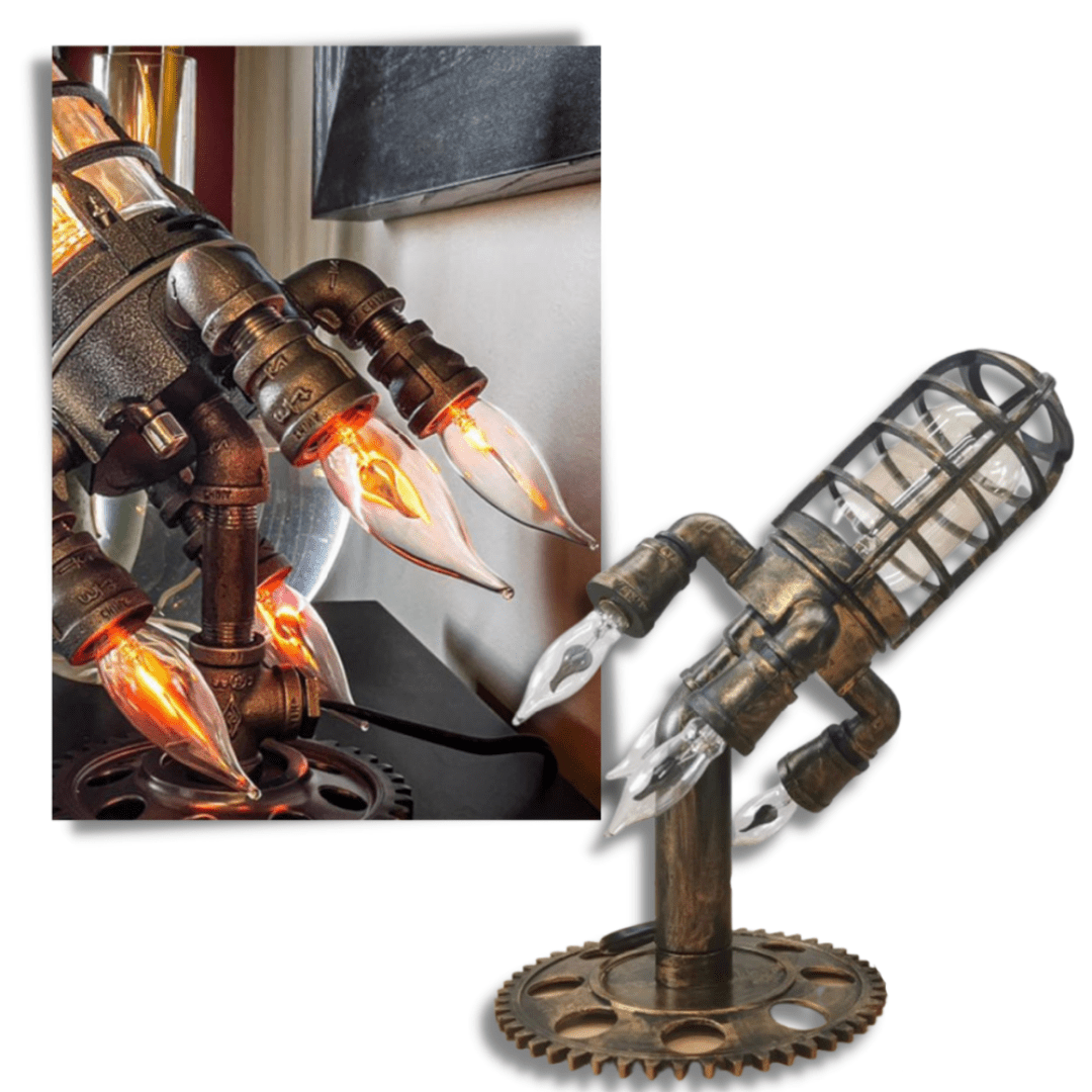 Lámpara de Cohete Steampunk - Muy Moderna Uruguay