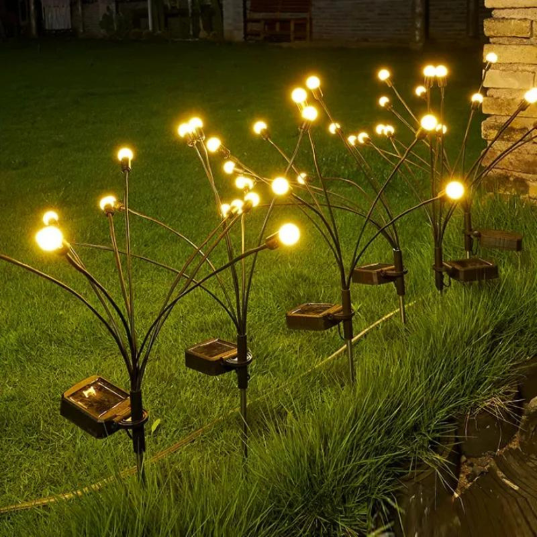 Par de Estacas tipo Luciérnagas Led Solar