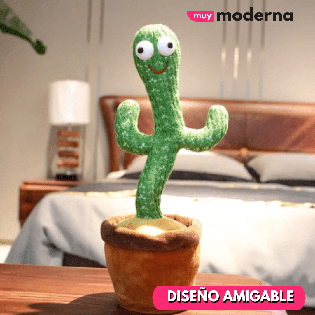 Cactus Toy Bailarín Con Batería y Carga USB - Muy Moderna Uruguay