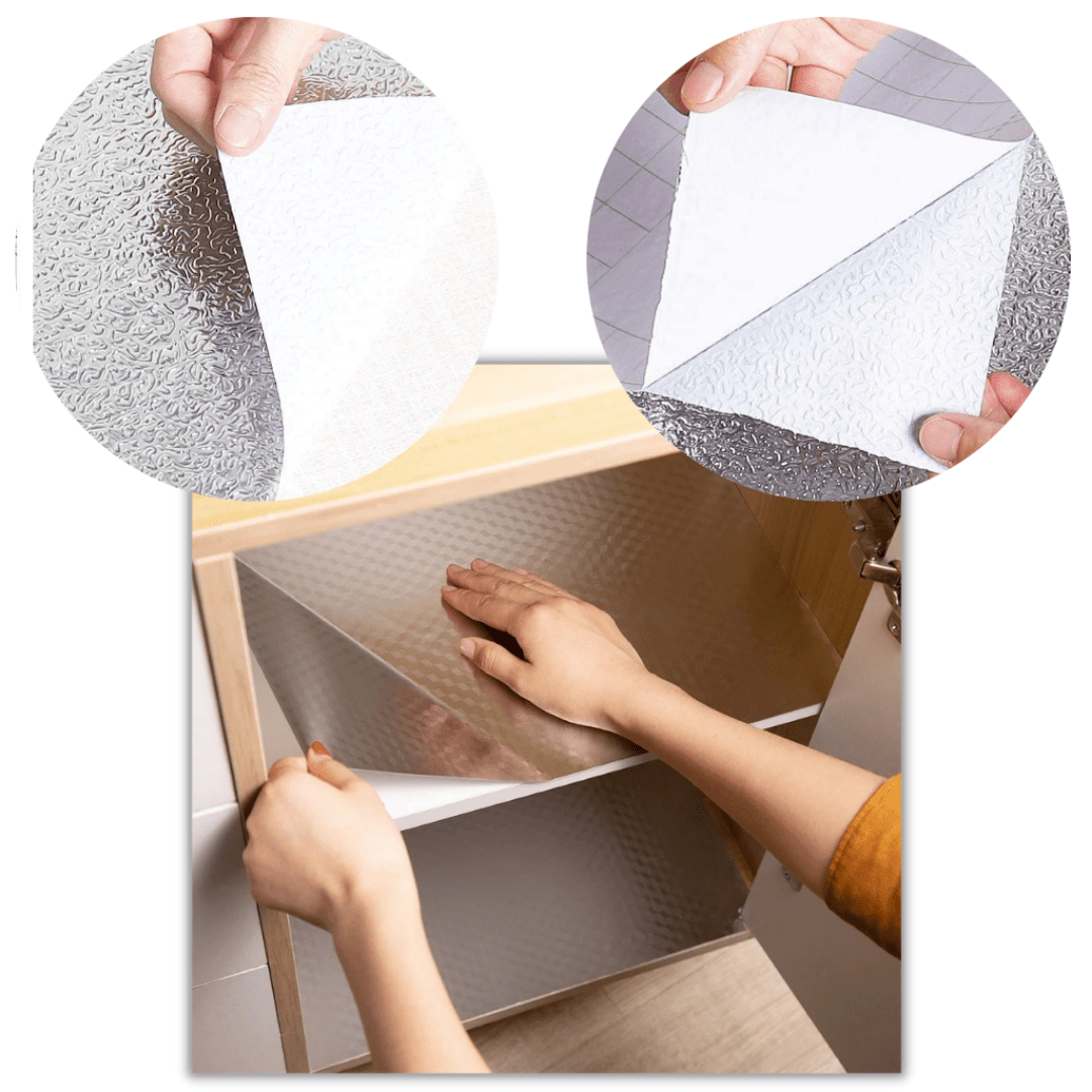 Rollo de Papel Aluminio Adhesivo Impermeable para Cocina (5 Metros) - Muy Moderna Uruguay