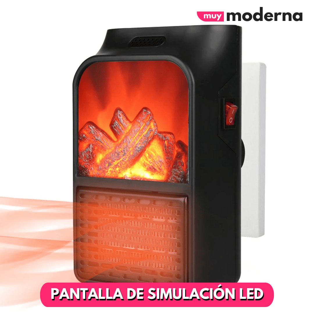 Calefactor Flame Heater Con Pantalla Veladora Fogata LED - Muy Moderna Uruguay