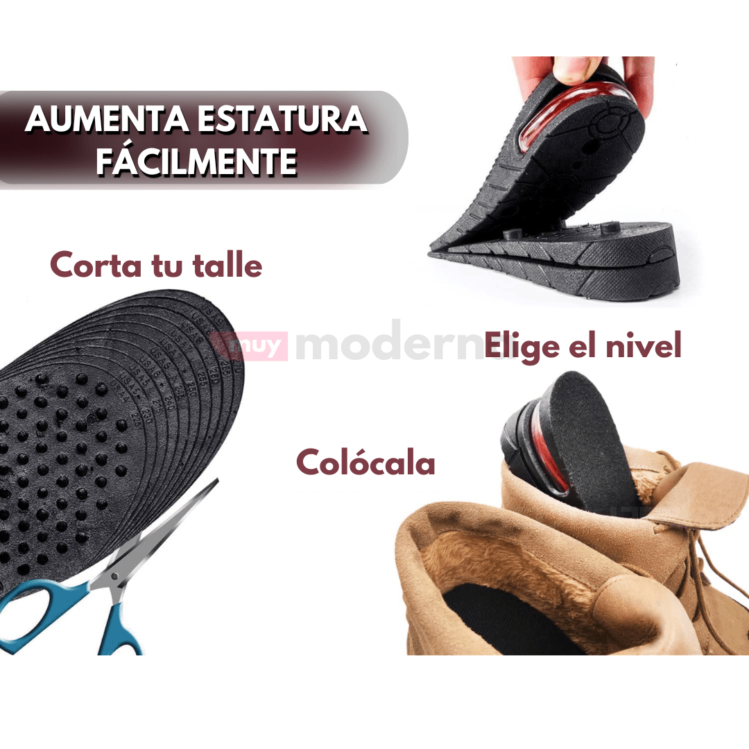 Plantillas de Elevación para Aumentar Altura - Muy Moderna Uruguay