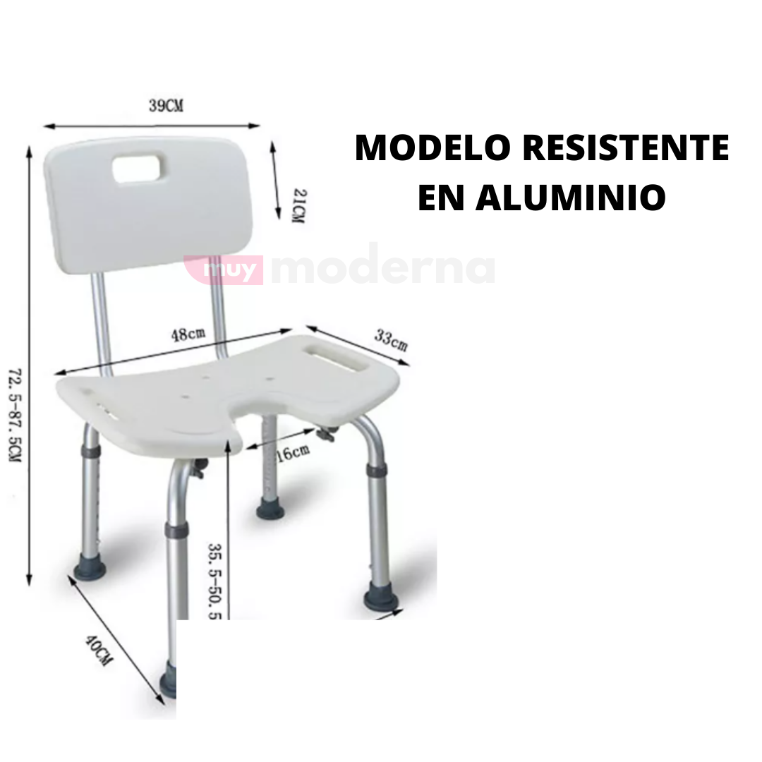 Silla de Baño con Agarraderas Laterales