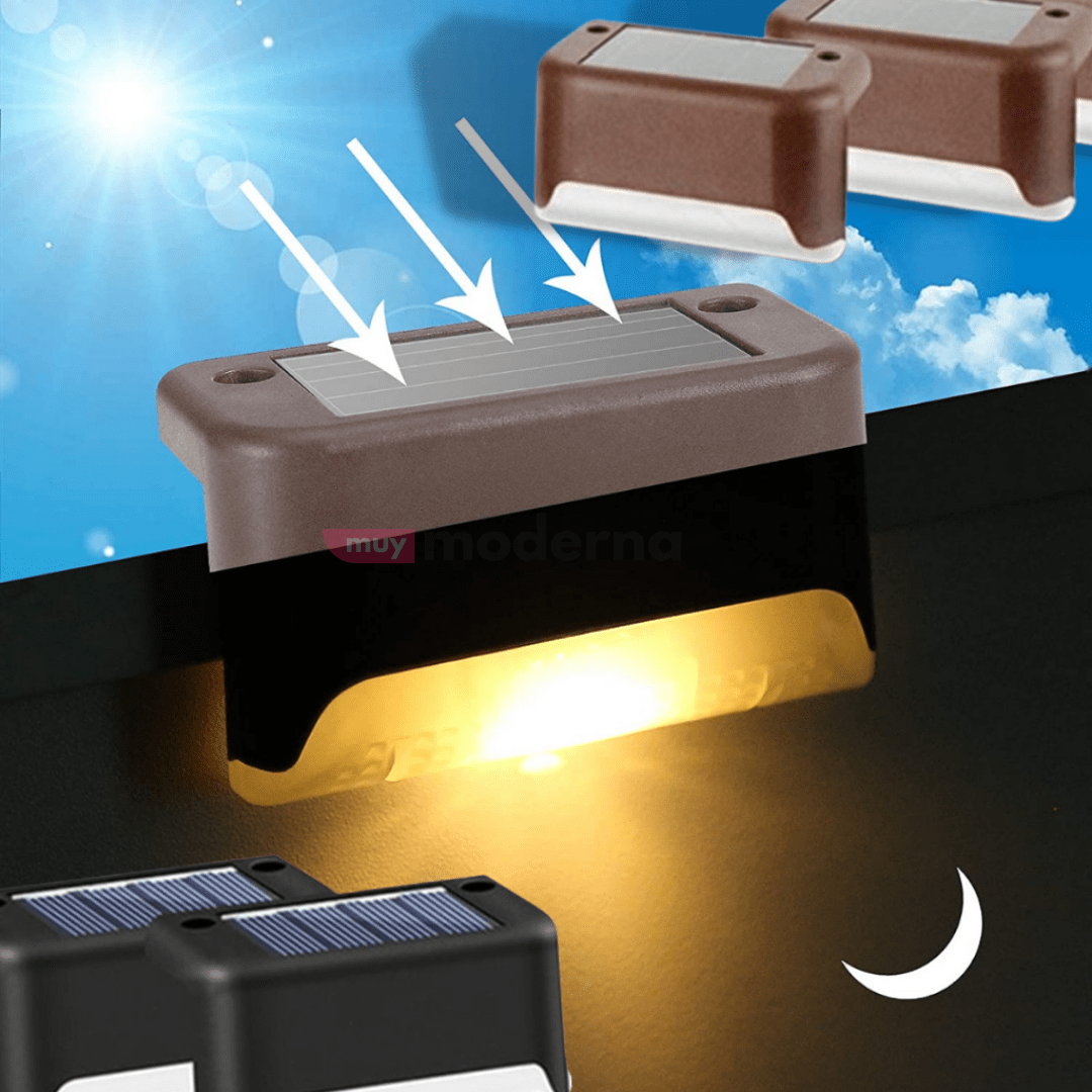 Luces Ecológicas para Escalera de Luz Cálida (4 unidades) - Muy Moderna Uruguay