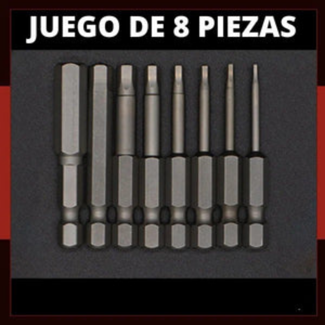 Set de 8 Brocas tipo Allen Hexagonales