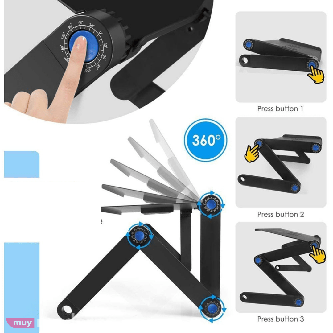 Mesa Regulable para Laptop con Ventilación - Muy Moderna Uruguay