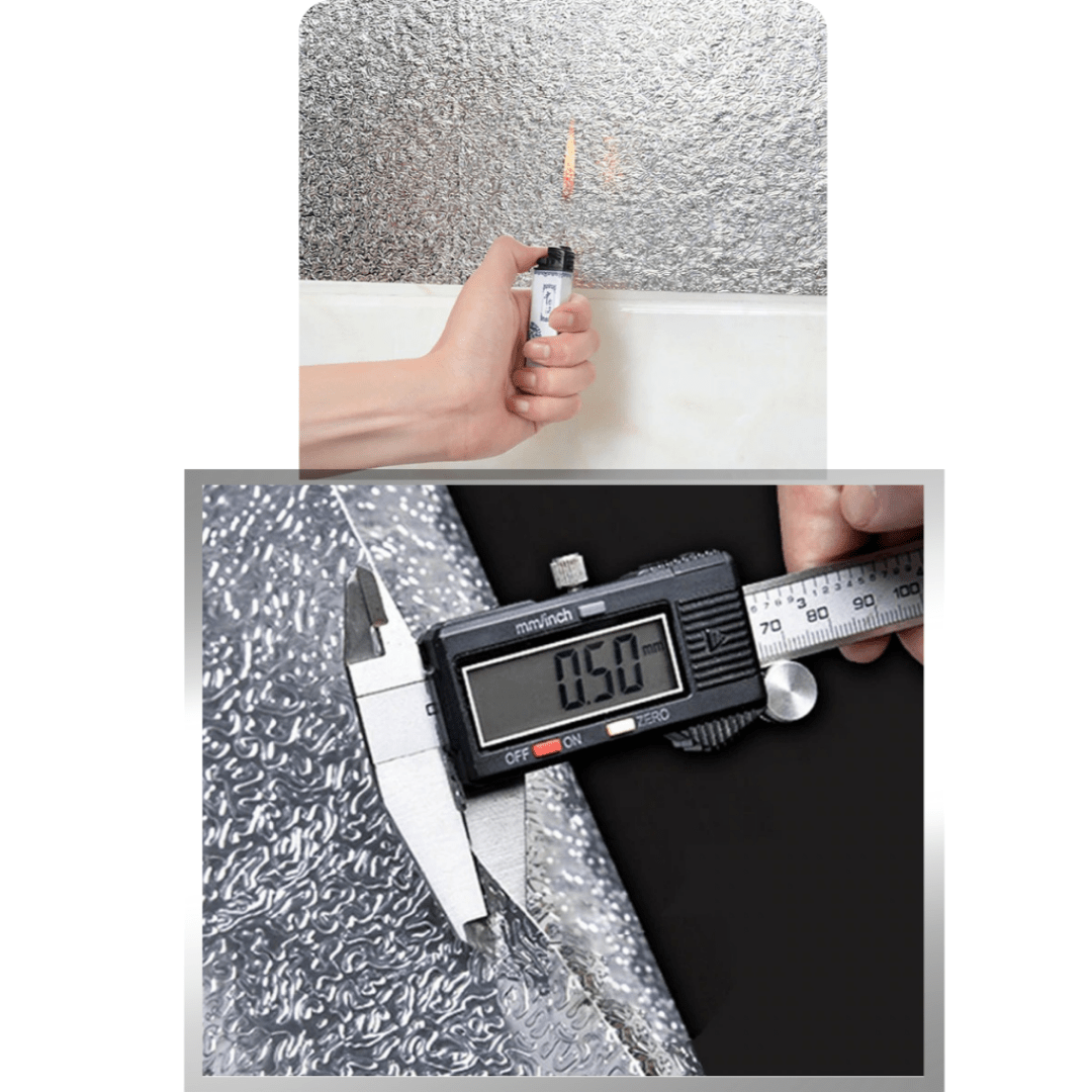 Rollo de Papel Aluminio Adhesivo Impermeable para Cocina (5 Metros) - Muy Moderna Uruguay