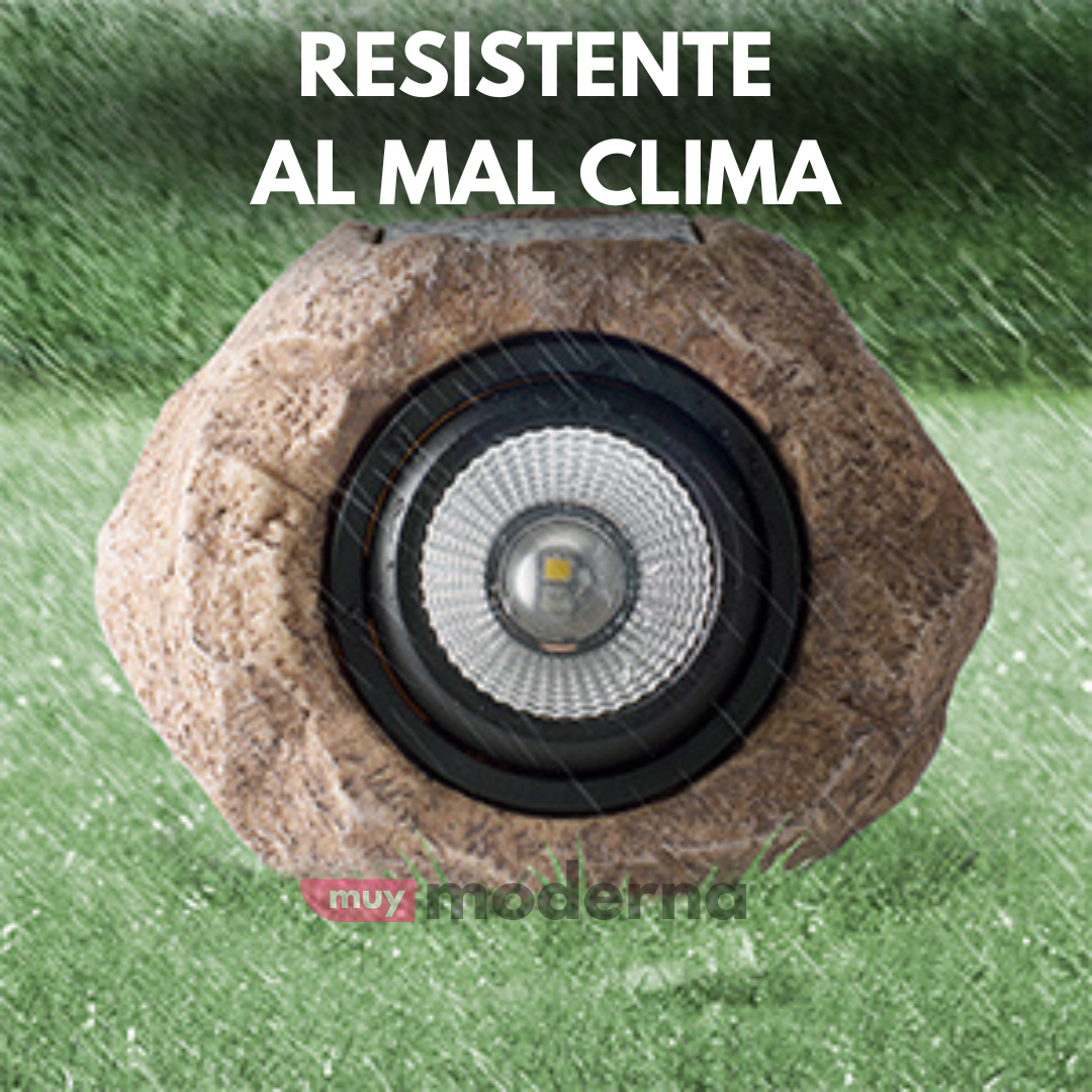 Foco LED tipo Piedra Recargable con el Sol