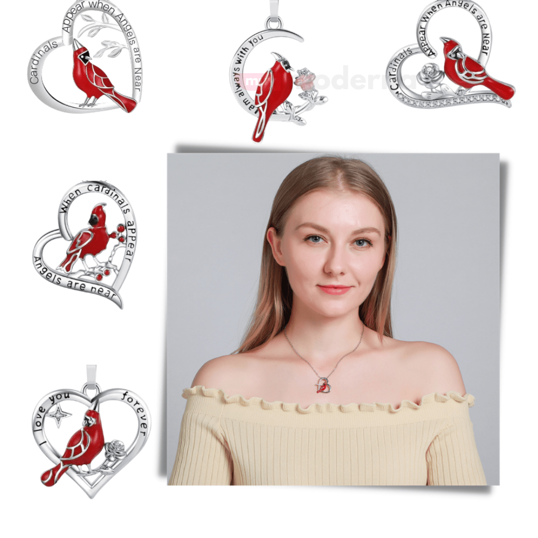 Collar Corazon de Cardenal - Muy Moderna Uruguay