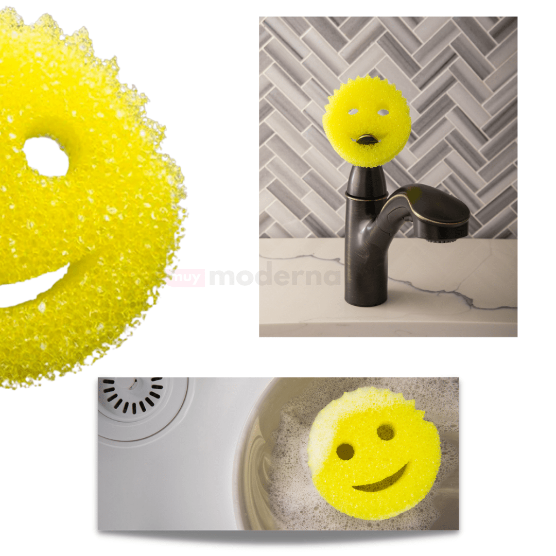 Set de 3 Esponjas Sonrientes Termosensibles - Muy Moderna Uruguay