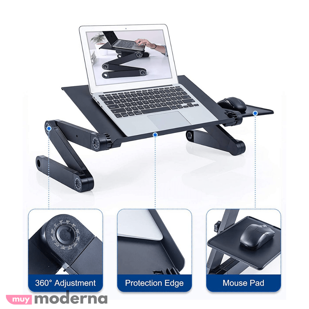 Mesa Regulable para Laptop con Ventilación - Muy Moderna Uruguay