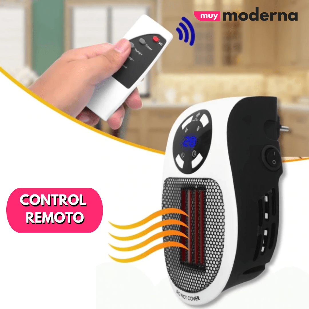 Calefactor Portable Heater con Control Remoto - Muy Moderna Uruguay