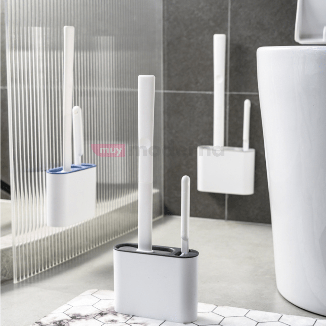 Cepillo de Silicona para Baño con Soporte - Muy Moderna Uruguay