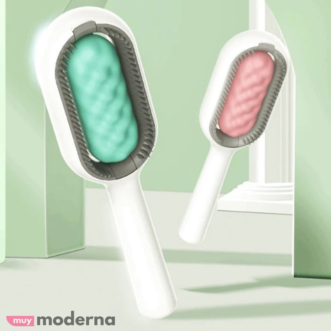 Cepillo Desenredador Quita Pelos 2 en 1 Para Mascotas