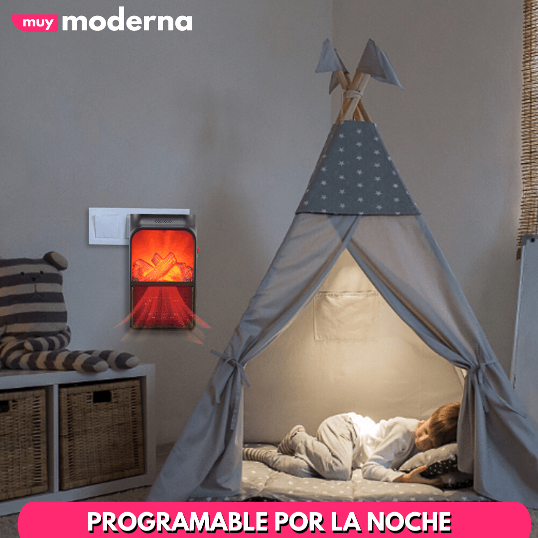 Calefactor Flame Heater Con Pantalla Veladora Fogata LED - Muy Moderna Uruguay