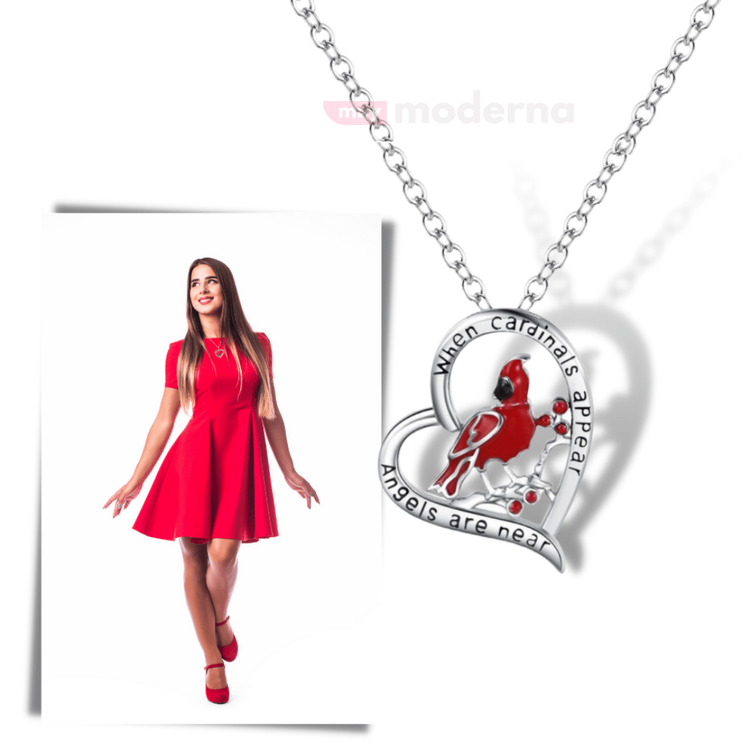 Collar Corazon de Cardenal - Muy Moderna Uruguay