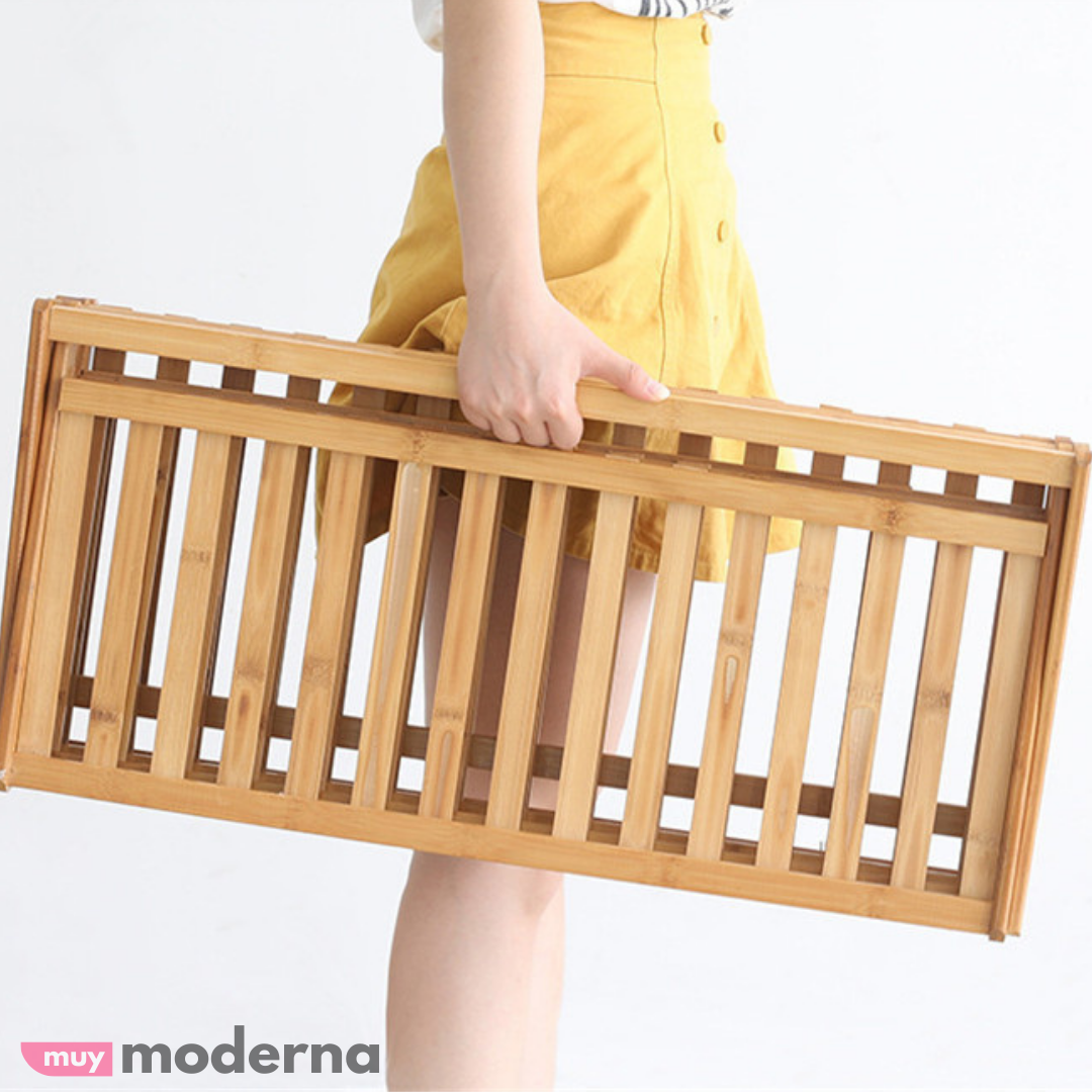 Estantería de Bambú Plegable para Zapatos 4 Estantes (57x50x25cm)