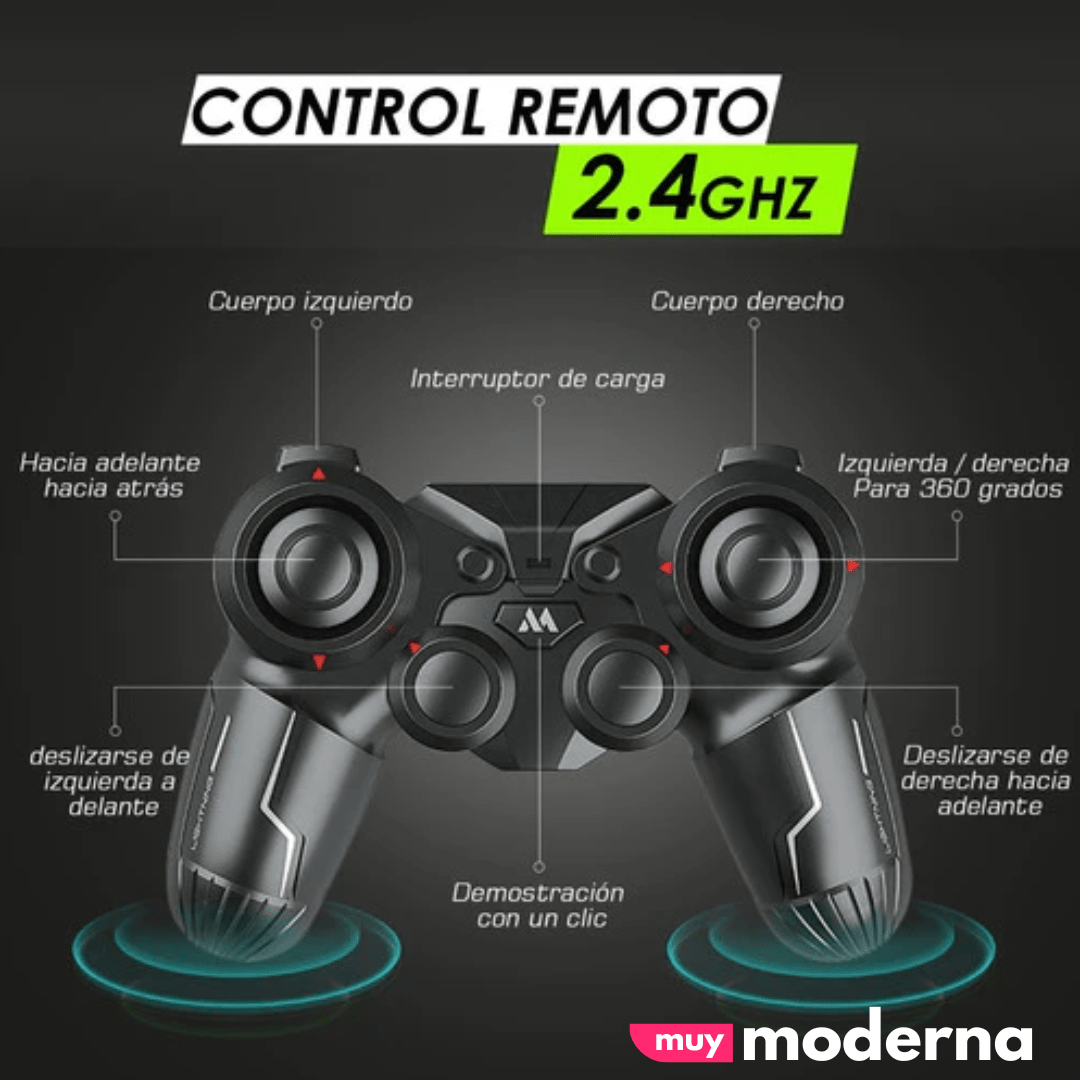 Auto Acrobatico Mecanum a Control Remoto - Muy Moderna Uruguay