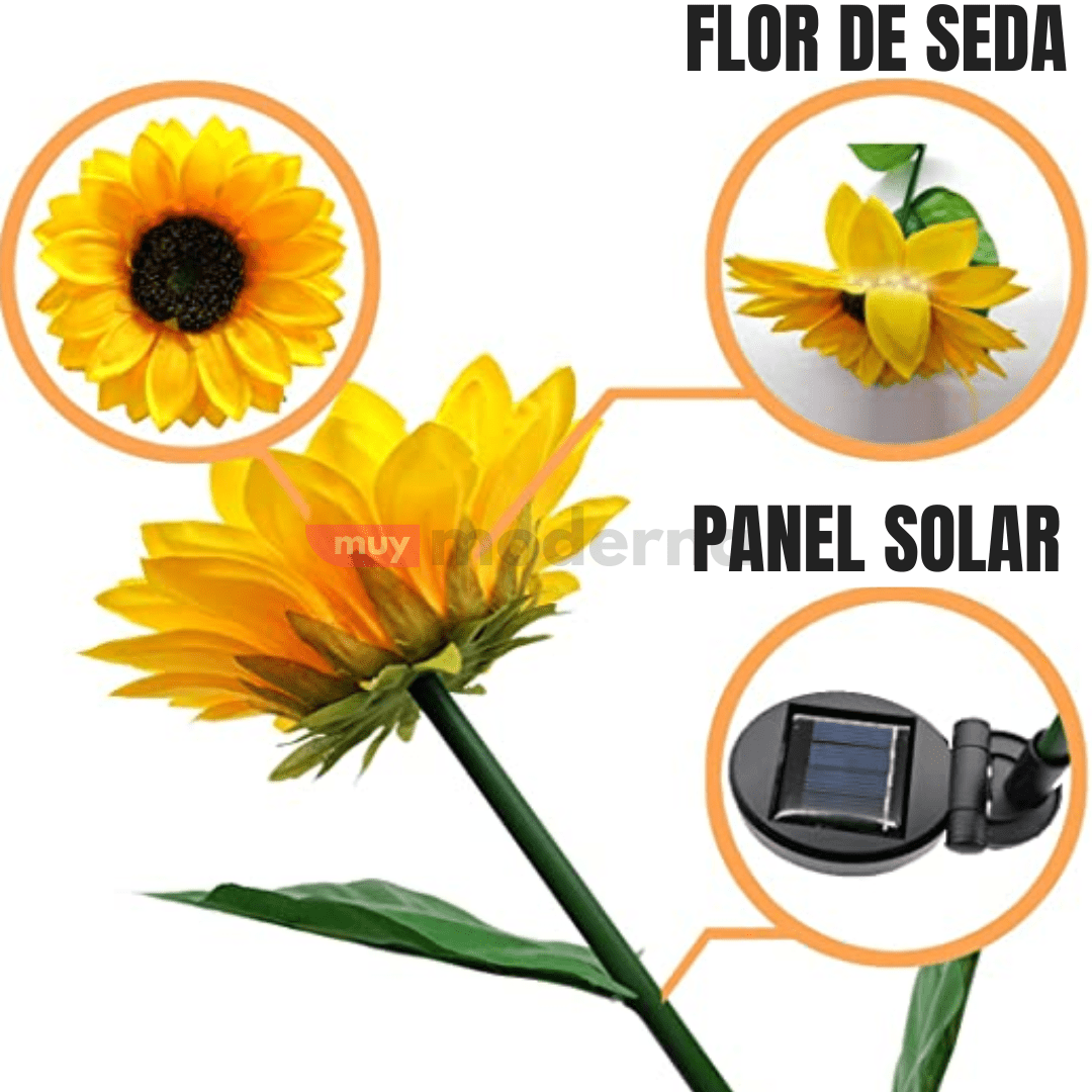 Par de Flores LED Solar (2 Unidades) - Muy Moderna Uruguay