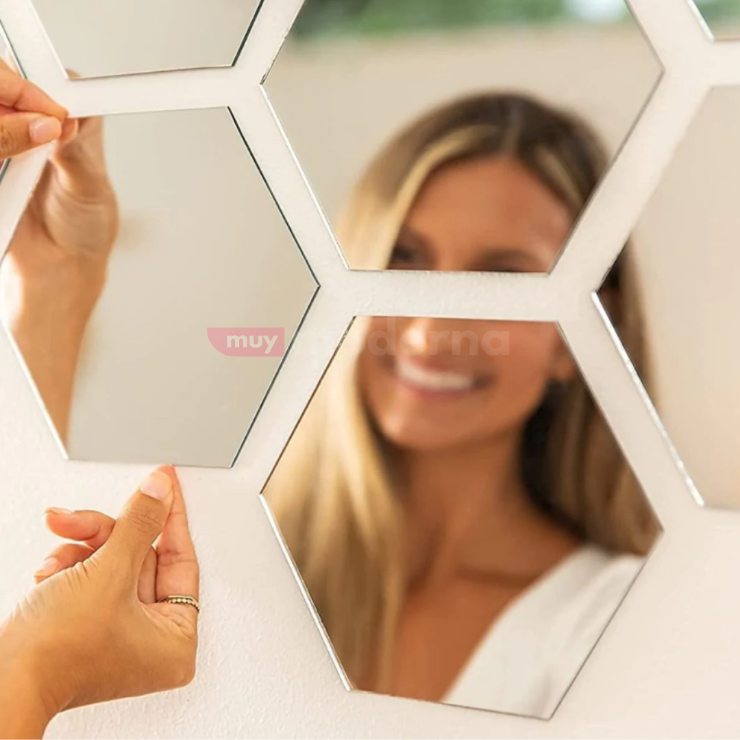 Espejos de Acrílico Hexagonales (12 Unidades)
