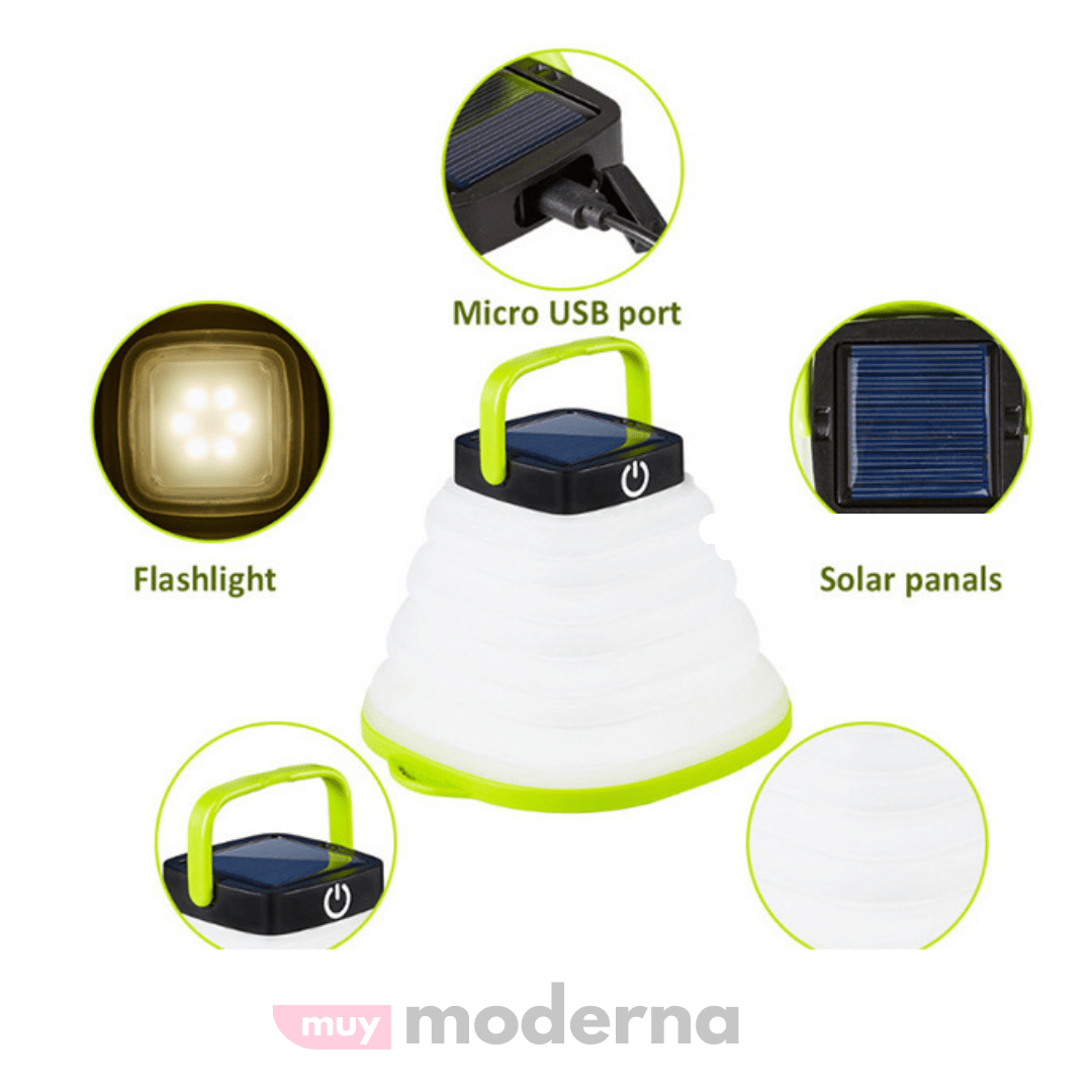 Farol Plegable de Carga Solar - Muy Moderna Uruguay