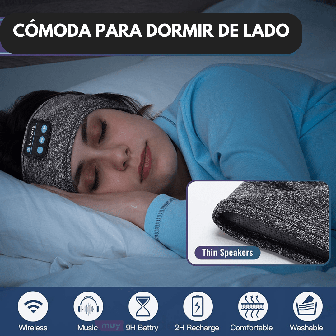 Vincha Cubre Ojos con Auriculares Bluetooth - Muy Moderna Uruguay