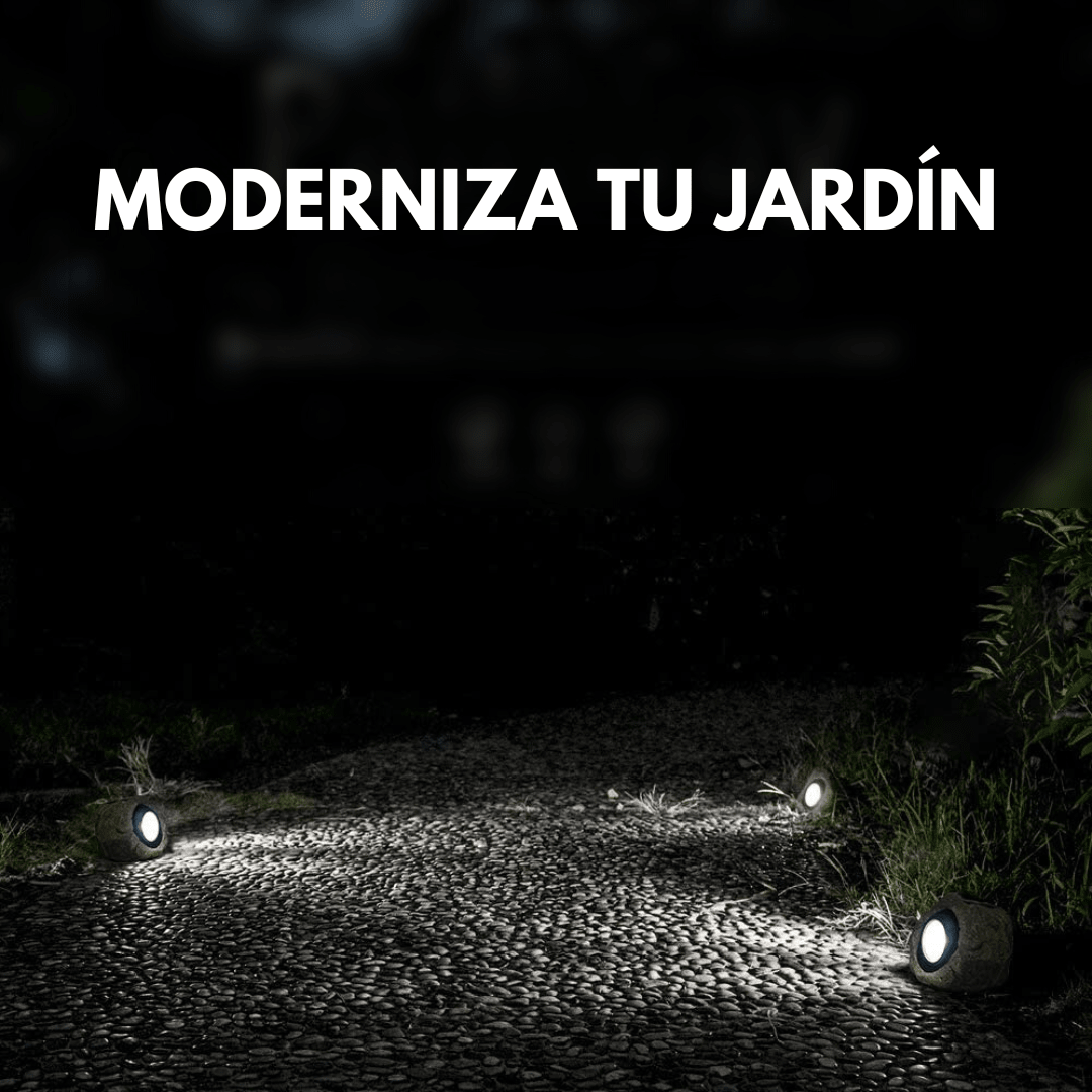 Foco LED tipo Piedra Recargable con el Sol - Muy Moderna Uruguay