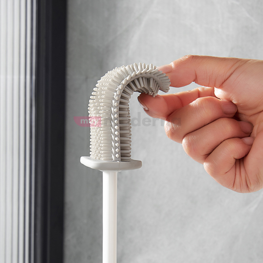 Cepillo de Silicona para Baño con Soporte