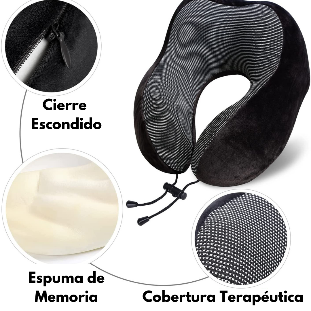 Almohadon de Viajes para Cuello Espuma Viscoelastica