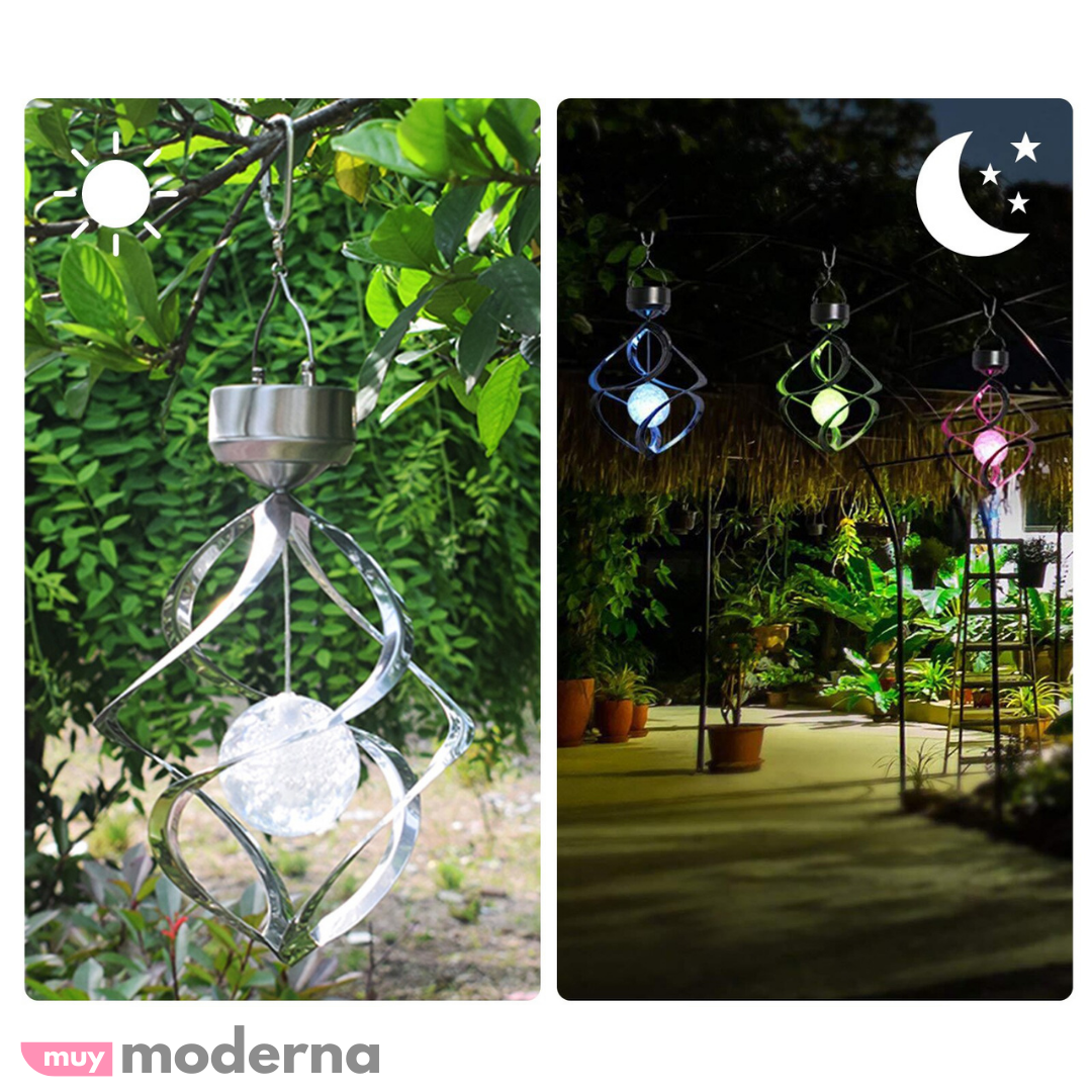 Colgante de Remolino LED Solar - Muy Moderna Uruguay