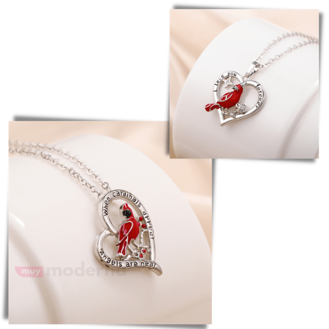 Collar Corazon de Cardenal - Muy Moderna Uruguay