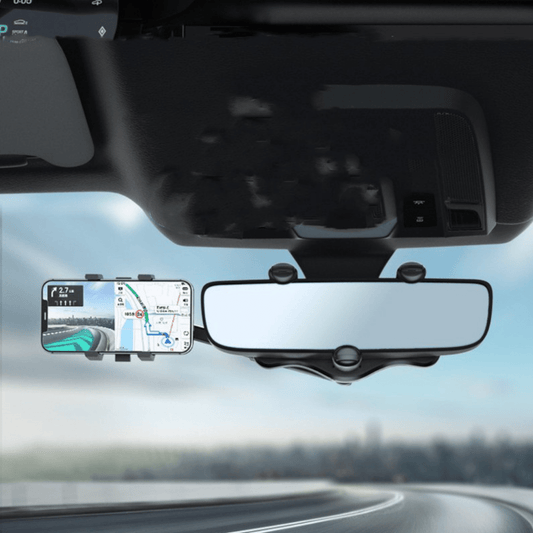 Soporte Articulado 1080° para Celular con Agarre para Retrovisor - Muy Moderna Uruguay