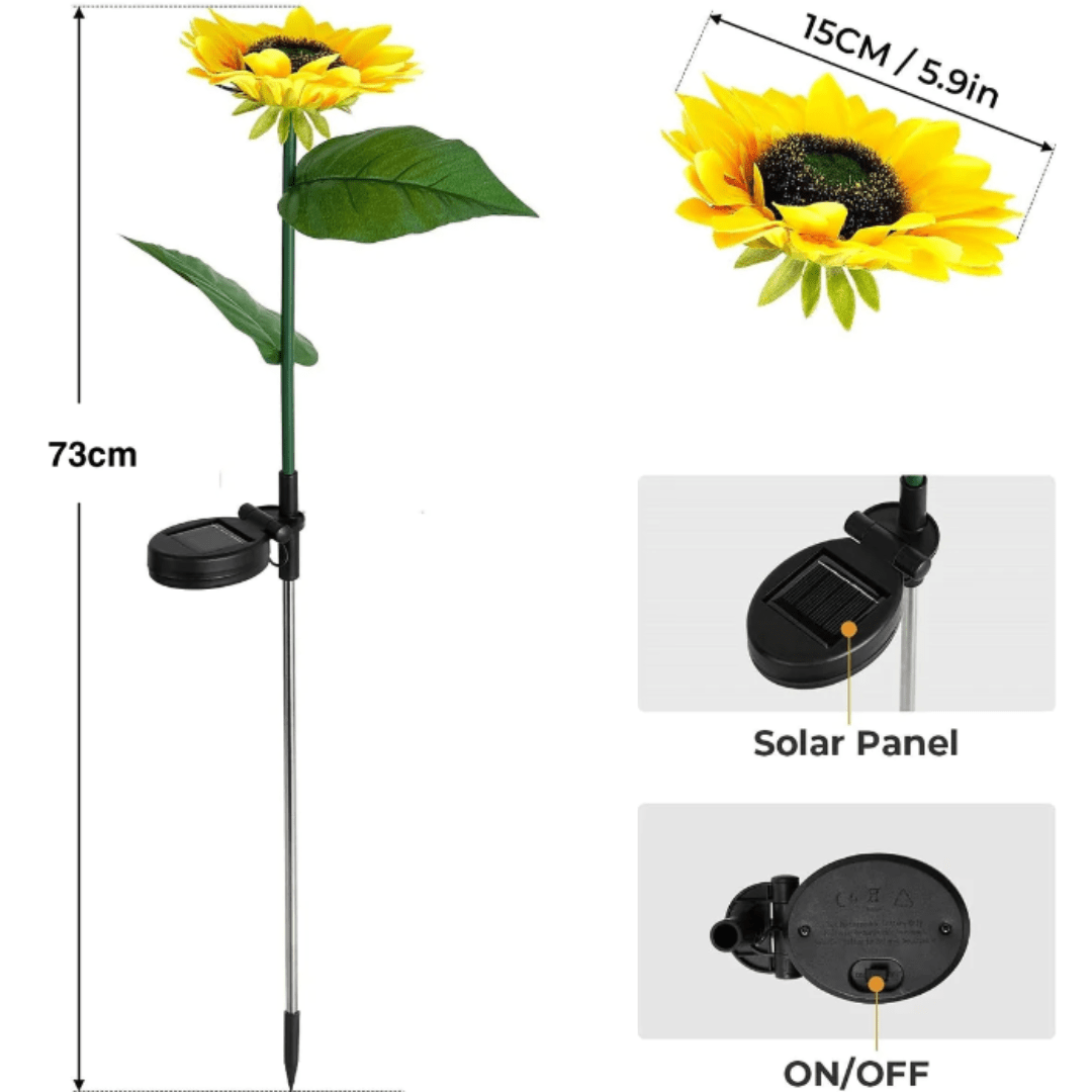 Par de Flores LED Solar (2 Unidades) - Muy Moderna Uruguay