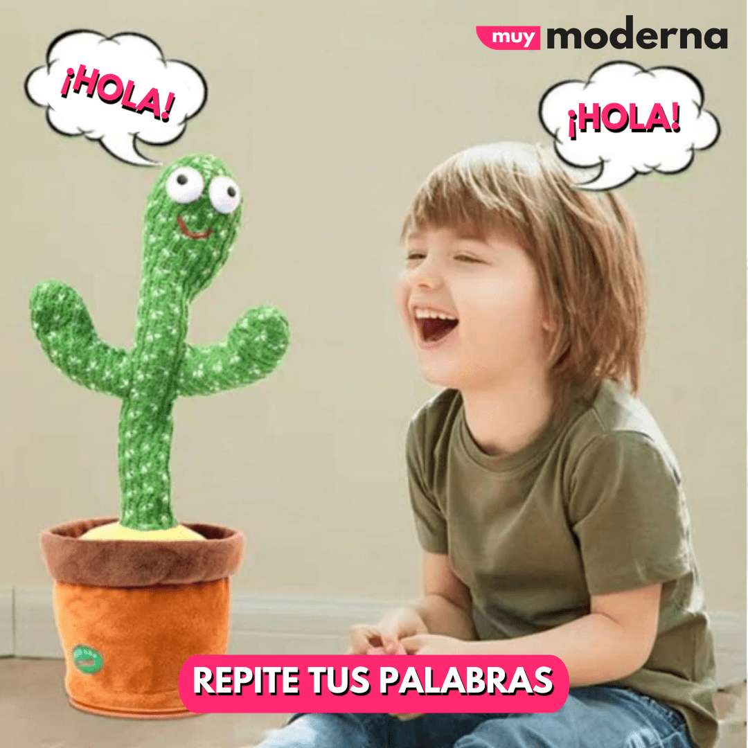 Cactus Toy Bailarín Con Batería y Carga USB - Muy Moderna Uruguay