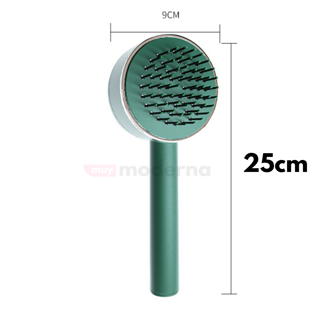 Cepillo 3D con Botón de Limpieza para Cabello