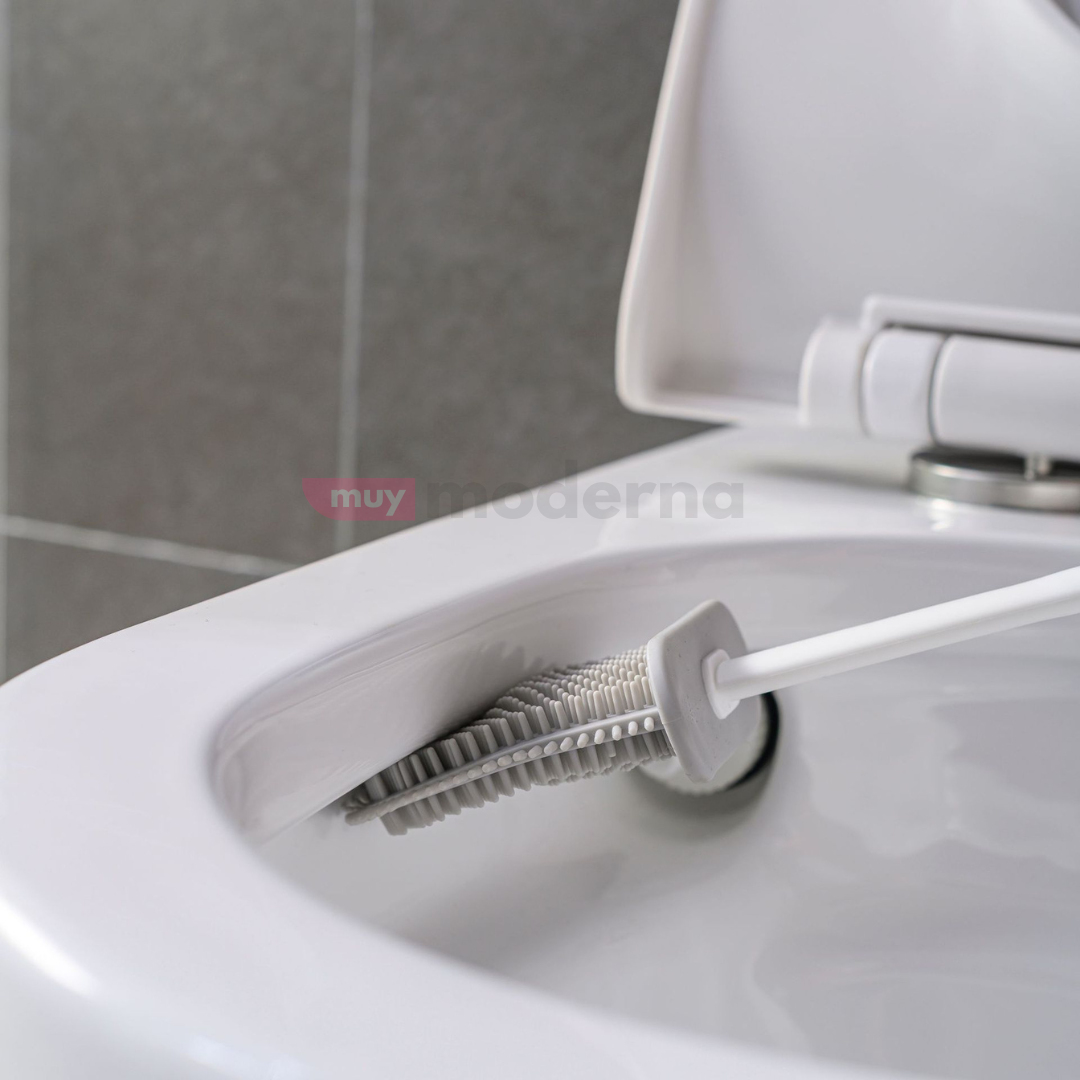 Cepillo de Silicona para Baño con Soporte